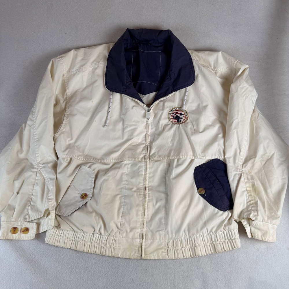 Vintage Gear for Sports 1992 US Open Pebble Beach Golf Windbreaker Cream XL Mens